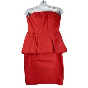 KATE SPADE Sz 4 Cocktail Dress Strapless Peplum